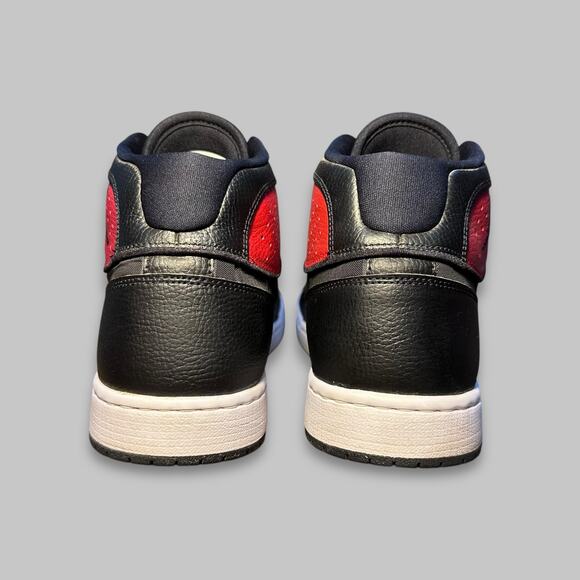 Jordan 1 Mid Bred Black Red Men’s Sneakers - Size 14